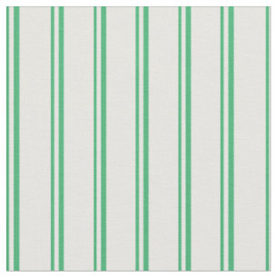 Sea Green and Mint Cream Coloured Stripes Pattern Fabric