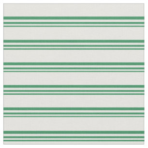 Sea Green and Mint Cream Striped/Lined Pattern Fabric