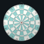 Sea Green And White Dartboard<br><div class="desc">Sea Green And White Dart Board</div>