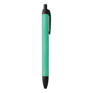 Sea Green Bamboo Wood Grain Look Black Ink Pen