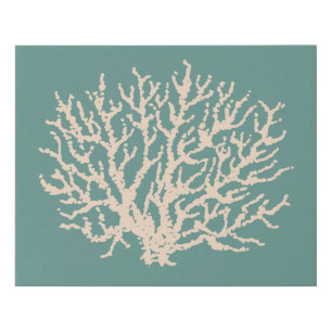 Sea Green Beach Ocean Coral Wall Art 