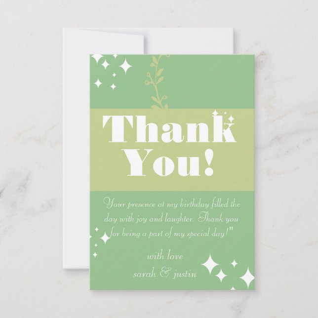 Sea Green Birthday Card (Front)