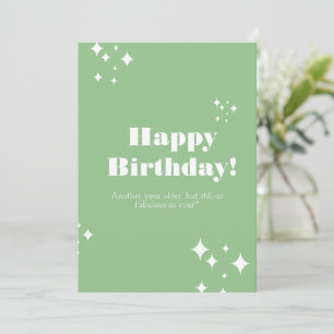 Sea Green Birthday Card