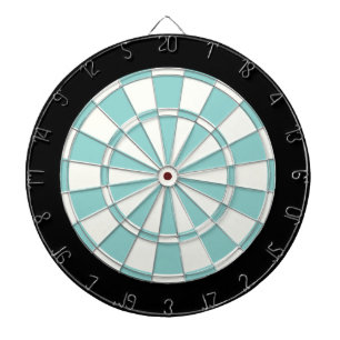 Sea Green Black And White Dartboard