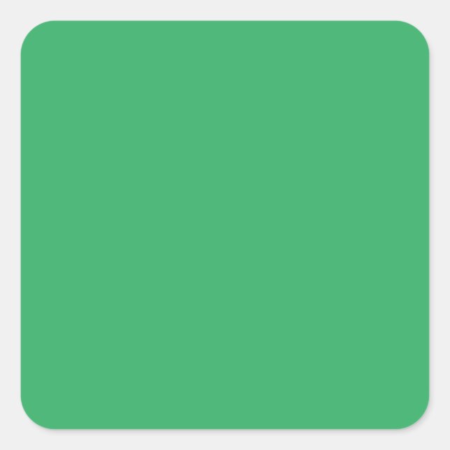  Sea Green #EEAD65, Aqua Forest Square Sticker (Front)