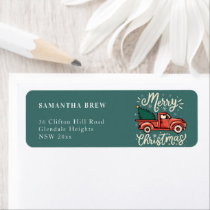 Sea Green Festive Farm Truck & Christmas Tree