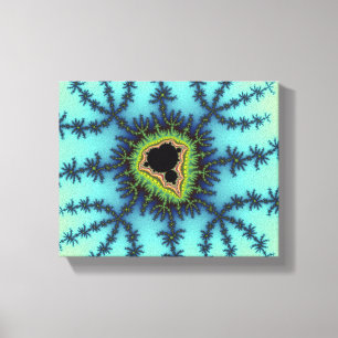 Sea Green Fractal Canvas Print