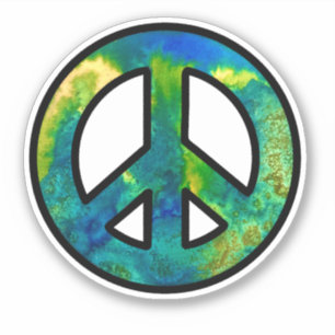 Sea Green Ink Peace Sign