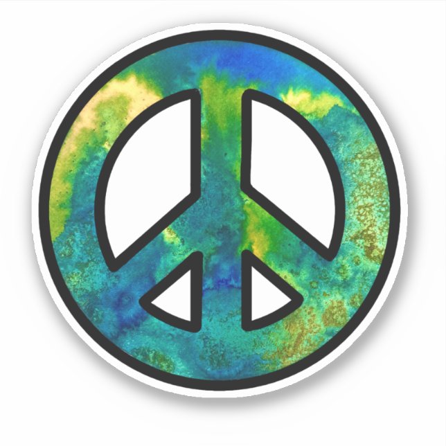 Sea Green Ink Peace Sign (Front)