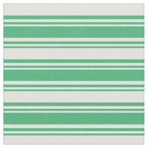 Sea Green & Light Cyan Lined Pattern Fabric