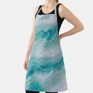 Sea Green Marble Texture Apron