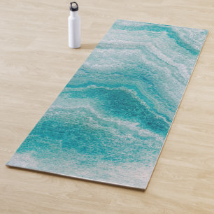 Sea Green Marble Texture Yoga Mat