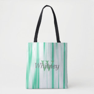 Sea Green Monogram Tote Bag