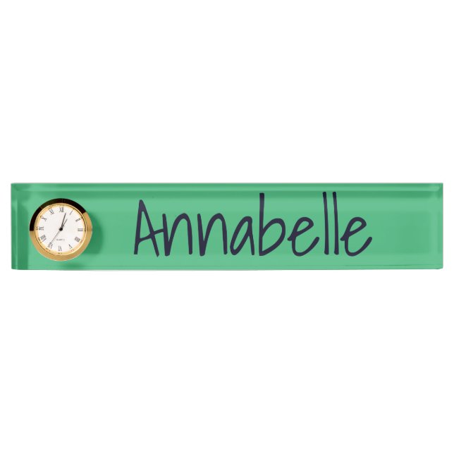 Sea Green Nameplate (Front)