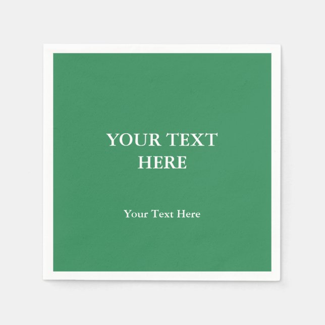 Sea Green Plain Elegant Modern Minimalist Napkin (Front)