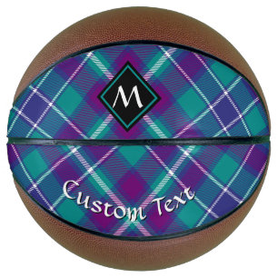Sea Green, Purple and Blue Tartan Basketball