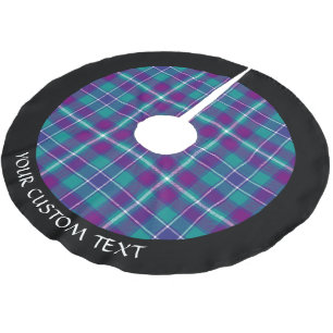 Sea Green, Purple and Blue Tartan Brushed Polyester Tree Skirt