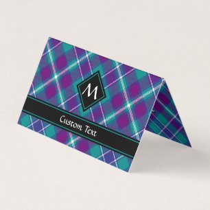 Sea Green, Purple and Blue Tartan Business Card