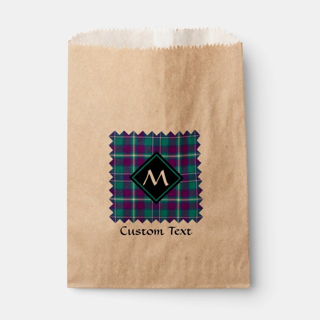 Sea Green, Purple and Blue Tartan Favour Bags (Front)