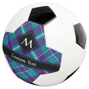 Sea Green, Purple and Blue Tartan Football