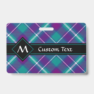 Sea Green, Purple and Blue Tartan ID Badge
