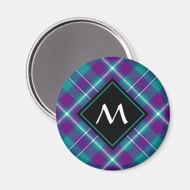 Sea Green, Purple and Blue Tartan Magnet (Front/Back)