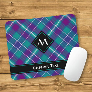 Sea Green, Purple and Blue Tartan Mouse Mat