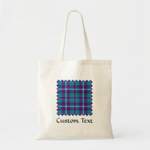 Sea Green, Purple and Blue Tartan Tote Bag
