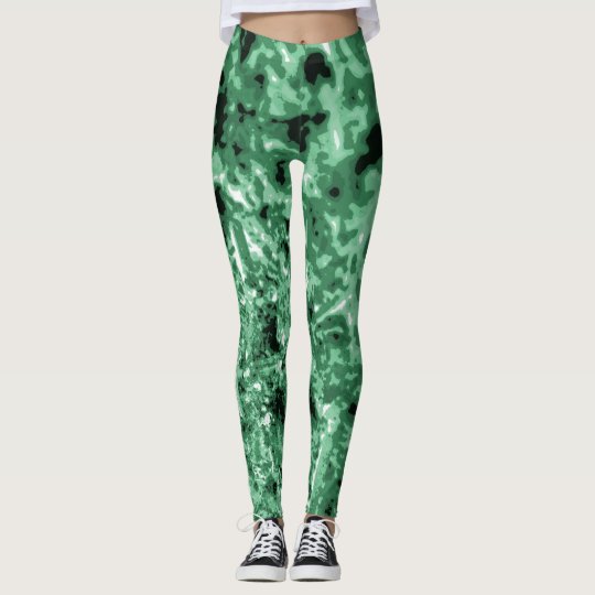 Sea Green Sea Urchin Texture Leggings