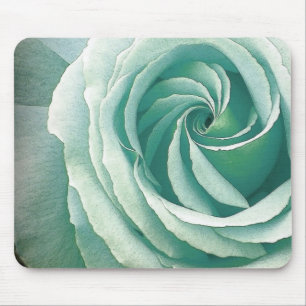 SEA GREEN Spiral of Rose Mousepad
