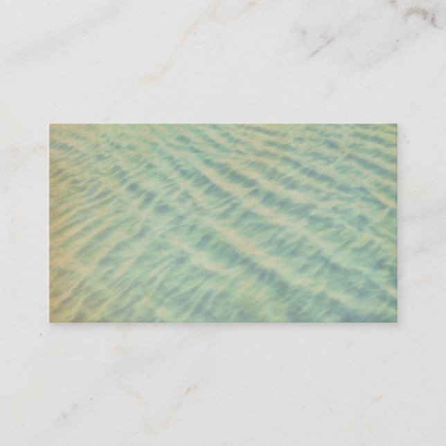 sea green water custom business card template (Front)