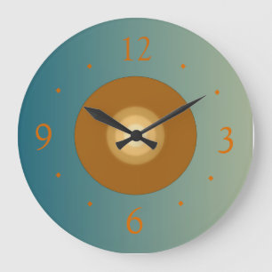 Sea Green with Tan Centre> Simplistic Clocks