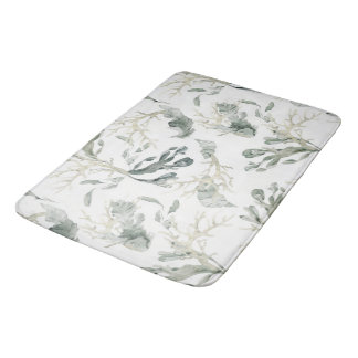 Sea Greens Pattern Bath Mat