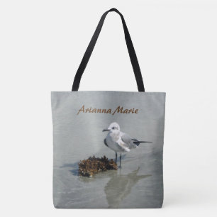 Sea Gull and Seaweed Personalised Tote Bag