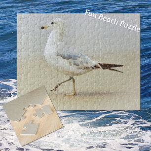 Sea Gull Bird Walking on Beach Puzzle