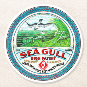 Sea Gull High Patent Flour Round Paper Coaster