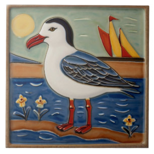 Sea gull Ocean Marine Bird Seagull Tile
