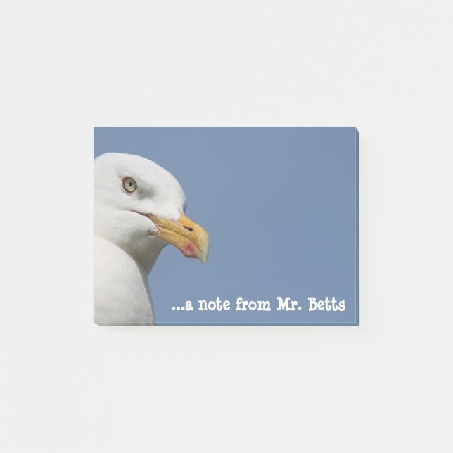 Sea Gull Personalised Post-it Notes (Front)