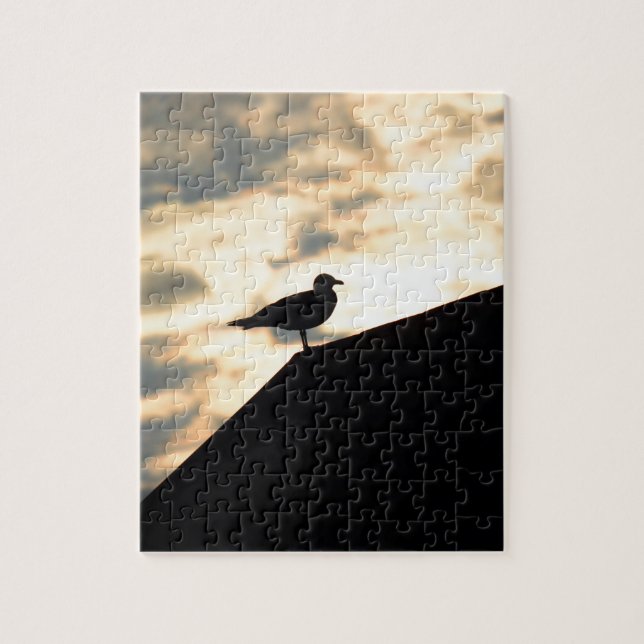 Sea Gull Sunset Jigsaw Puzzle (Vertical)