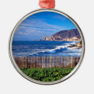 Sea Half Moon Bay California Metal Tree Decoration