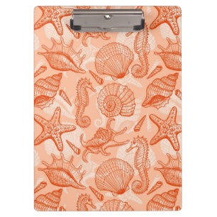 Sea hand drawn pattern clipboard