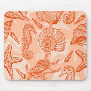 Sea hand drawn pattern mouse mat