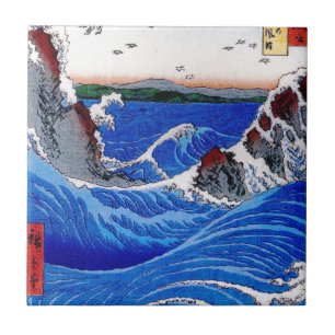 Sea, Hiroshige 歌川広重 Tile