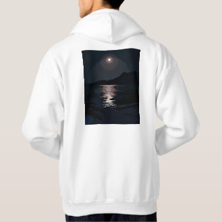 Sea hood shining under the full moon. hoodie