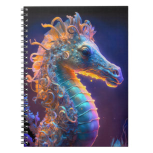 Sea Horse Animal Portrait Painting Wildlife Ocean Notebook