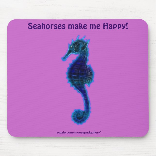 SEA HORSE (Blues & Greens) Mousepad (Front)