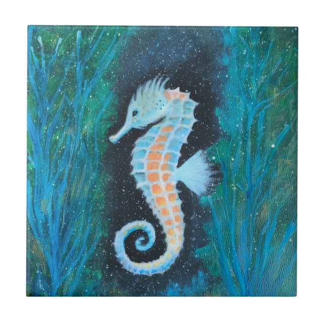 Sea Horse ceramic tile (Front)