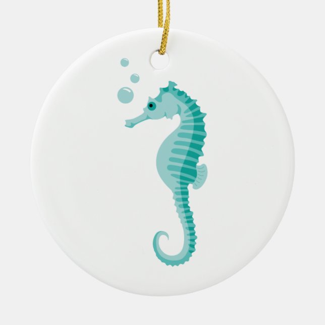 Sea Horse Ceramic Tree Decoration (Front)