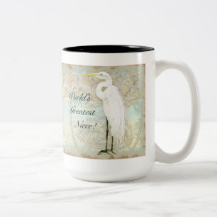 Sea Horse, Great Egret Coastal Beach - Coffee Mug