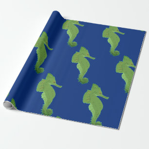 Sea Horse, Green seahorses   Wrappin Paper